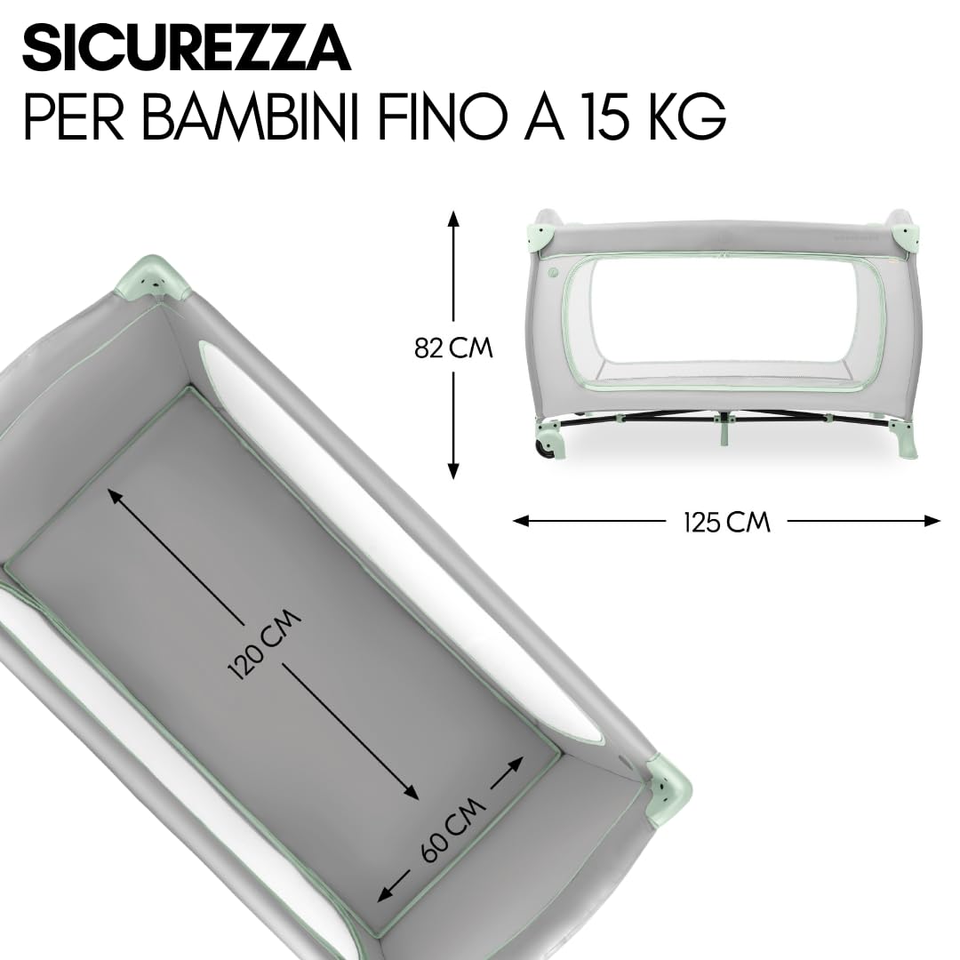 hauck Lettino Neonato Da Viaggio Sleep N Play Go Plus - Set XXL Con Materasso, Lenzuolo, Zanzariera e Coprimaterasso - Culla Da Campeggio Pieghevole -