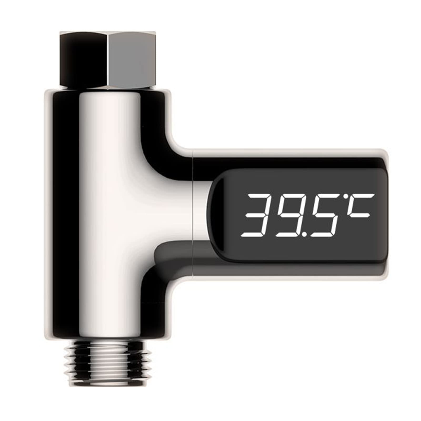 Chesoon Termometro da doccia a lettura istantanea con display digitale a LED 5-85℃ Luce alimentata ad acqua per bagnetto schermo rotante a 360° per casa bagno cucina