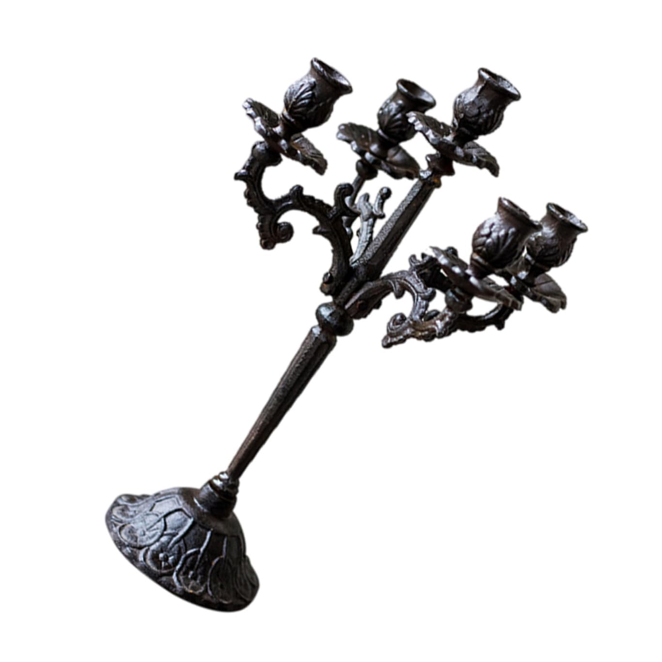 Chandelier bougeoir en fer cadeau idéal pour dîner aux chandelles