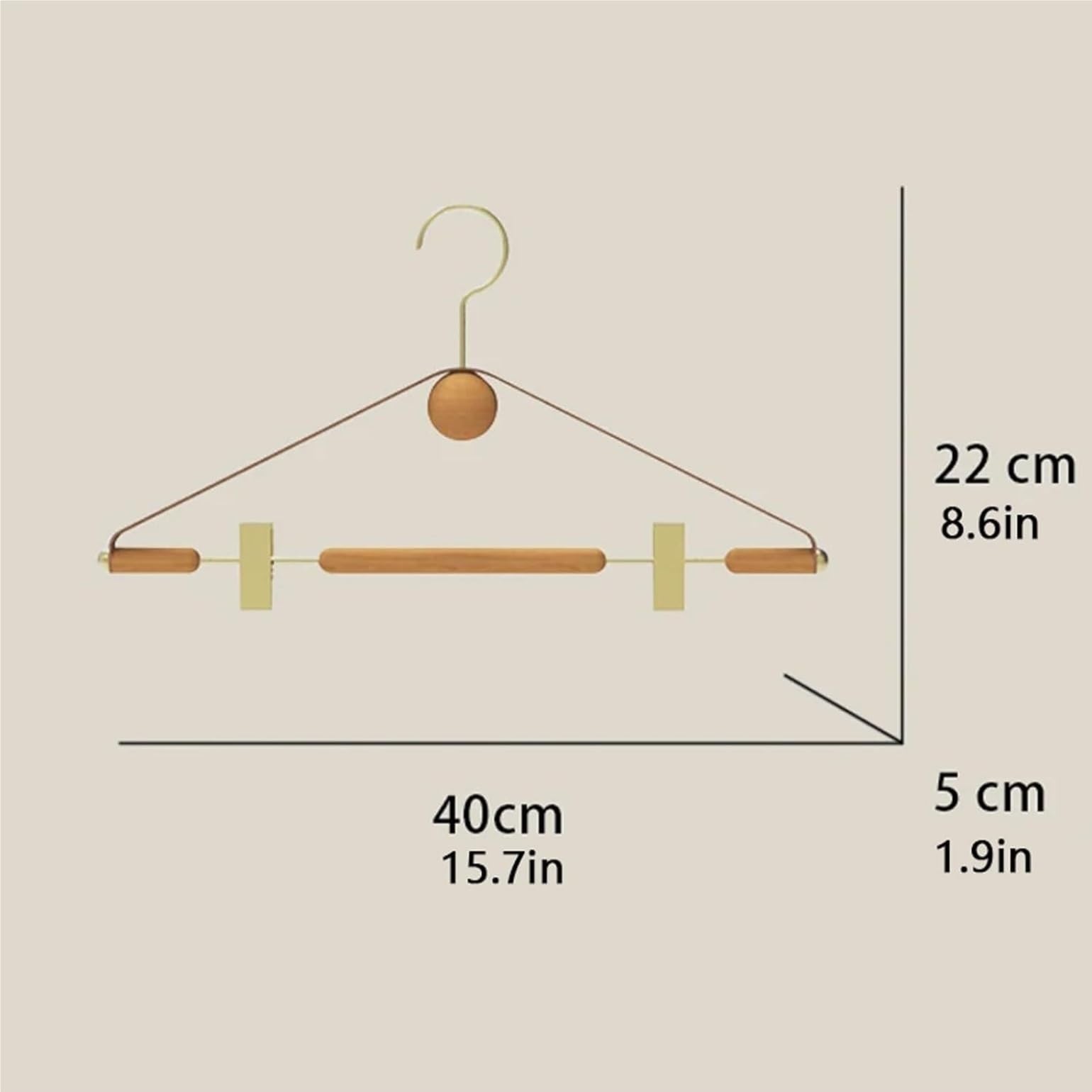 Perchero De Madera con Diseño De Percha para Pantalones, Estante Colgante para Exhibición De Ropa, Almacenamiento De Guardarropa para Sudadera(3pcs)