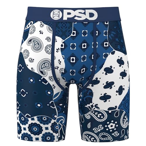 PSD Men's Boxer Briefs - Bandana Street 3 Pack, 7 Inch Inseam, Stretchy Moisture-Wicking Boxer Briefs for Men Pack, 2X-Large2