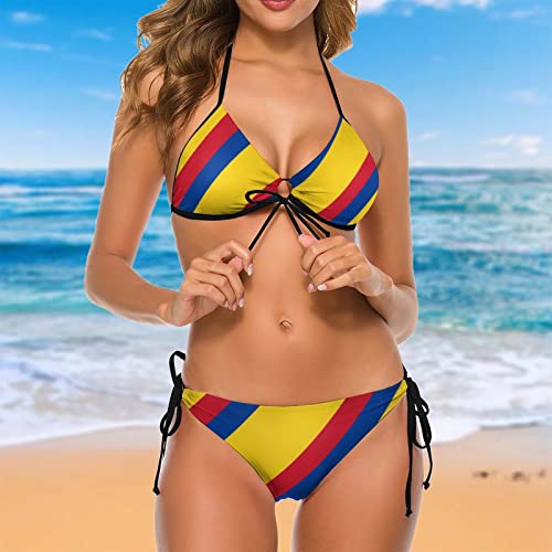 Women's Two Piece Swimsuit Swimwear Halter String Triangle Bikini Sets2