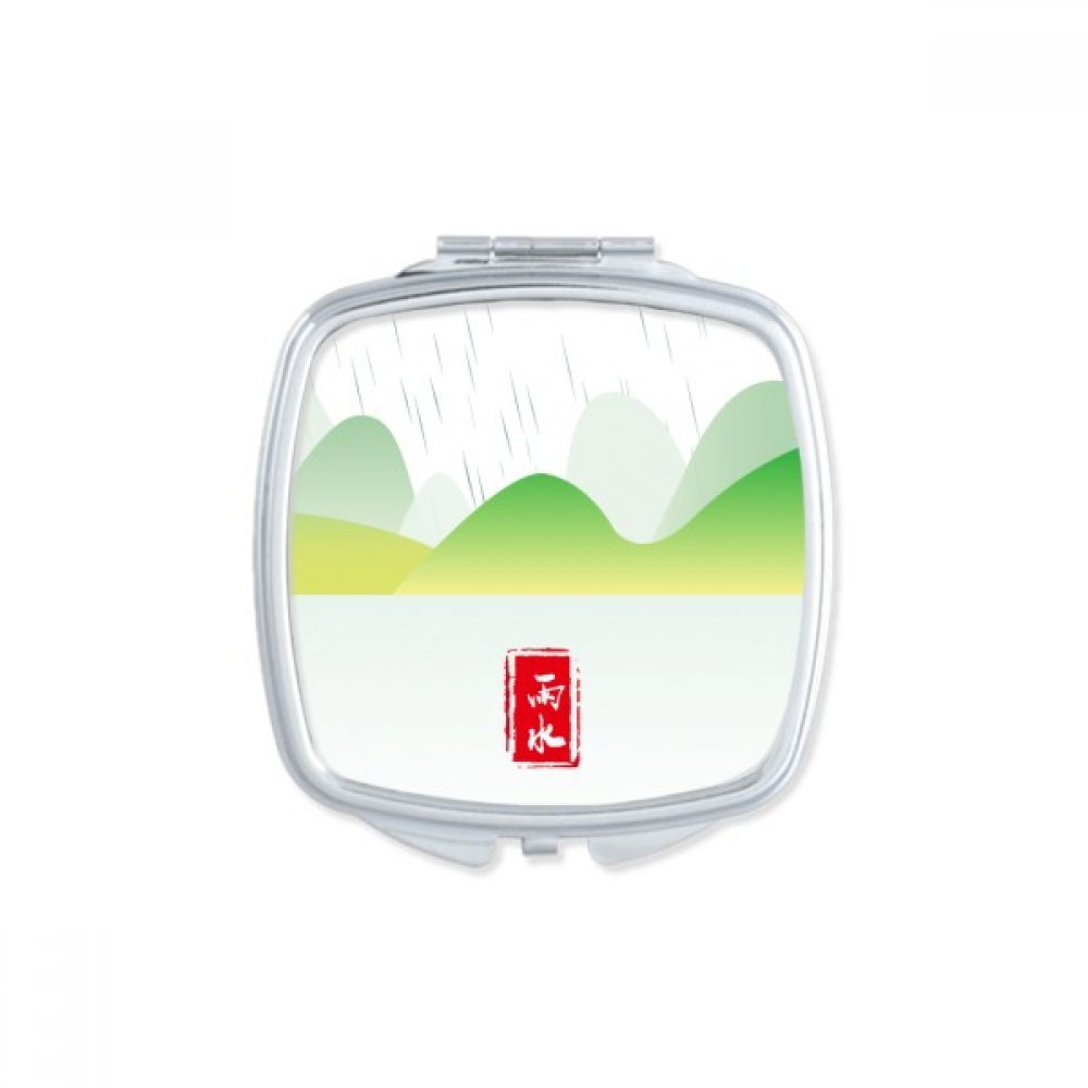 Miroir de poche de style solaire et circulaire eau de pluie pour vos retouches beauté en voyage