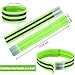 Gejoy 16 Pieces Reflective Bands Reflector Bands for Wrist, Arm, Ankle, Leg, High Visibility Reflective Gear Safety Reflector Tape Straps for Night Walking, Cycling and Running (Green)