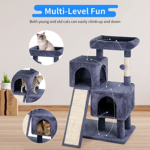 Árbol para gatos BestPet con múltiples niveles y rascador miniatura 3