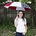 StrombergBrand Patriot Folding American Flag Umbrella (Folding USA Umbrella), Red White & Blue Folding Umbrella For Men And Women, Automatic Open and Close Umbrella, Compact Patriotic Umbrella