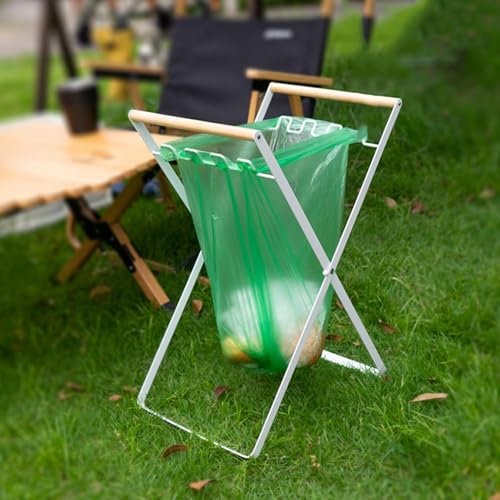 Soporte para cubo de basura plegable portátil con sistema de clasificación de basura 6