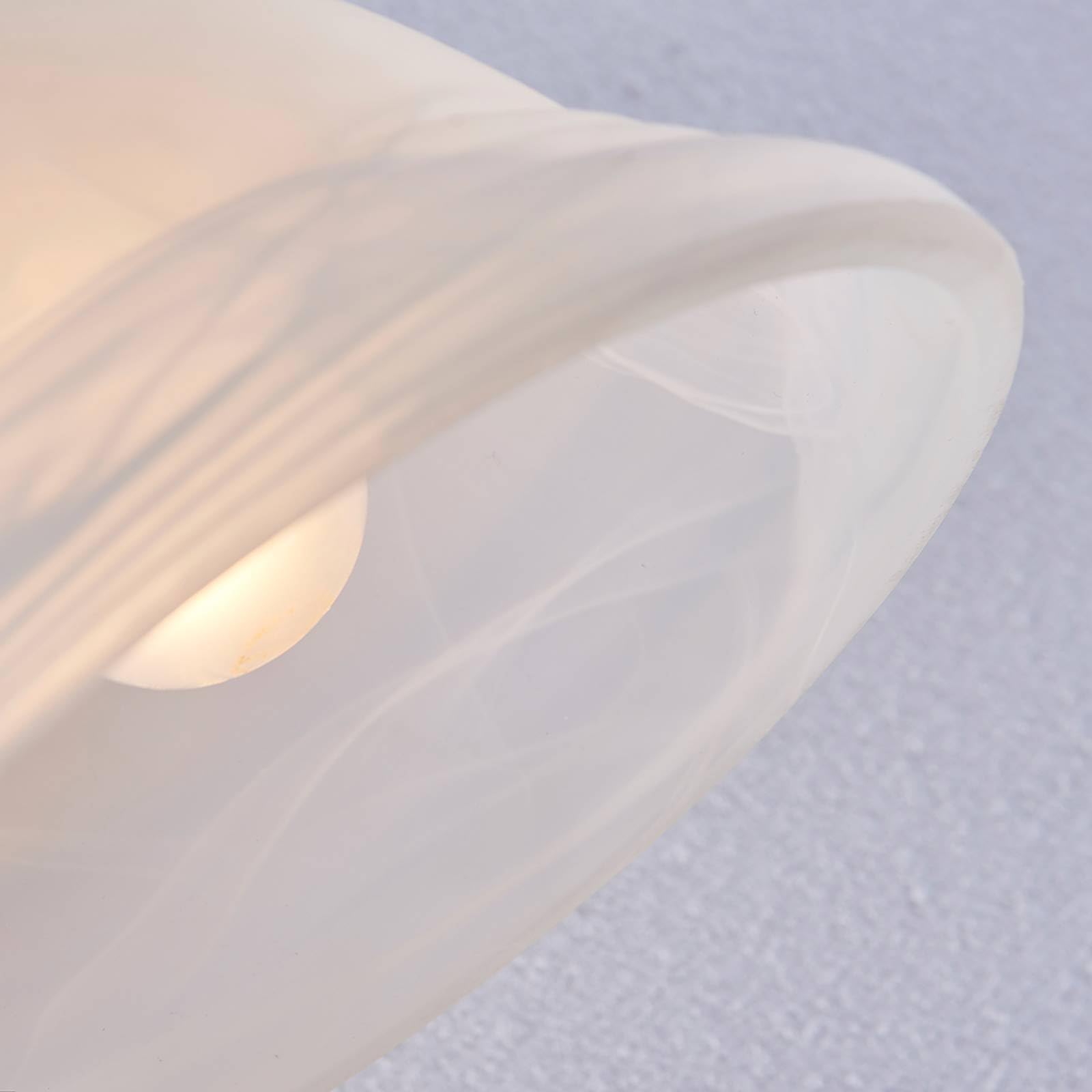 Lindby Wandleuchte, Wandlampe Innen Hanna (Retro Vintage Antik) in Weiß aus Glas (1 flammig E14) - Wandstrahler Wandbeleuchtung Schlafzimmer/Wohnzimmer Wohnzimmerleuchte