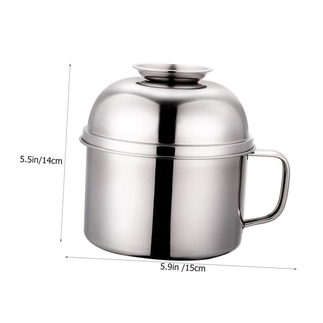 PRETYZOOM Reusable Lunch Supply Compact Food Container Stainless Steel Divided Tray Lid for