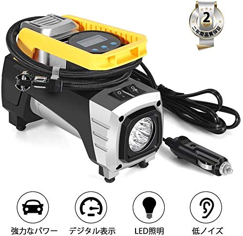 12V LED air compressor electric air compressor tire inflator automatic air compressor pump DC tire inflator electric portable pump air pump emergency tool Air compressor portable mini air pump