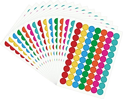 2800Pcs Colorful Coding Labels for Student Sticky Color Coding Labels Removable Small Circle Dot Stickers for Classroom Office