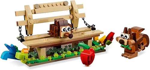 Miniatura 6 de LEGO Creator 31143 Birdhouse 3 en 1, juego de pájaros a erizo a colmena, figuras de animales del bosque, juguetes de construcción para niños a