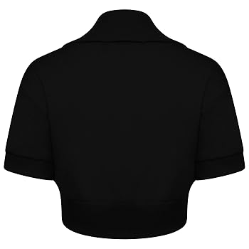 ジャケット WOOALONG Strap crop cardigan BLACK 61buhAachhL._UY1000_.jpg