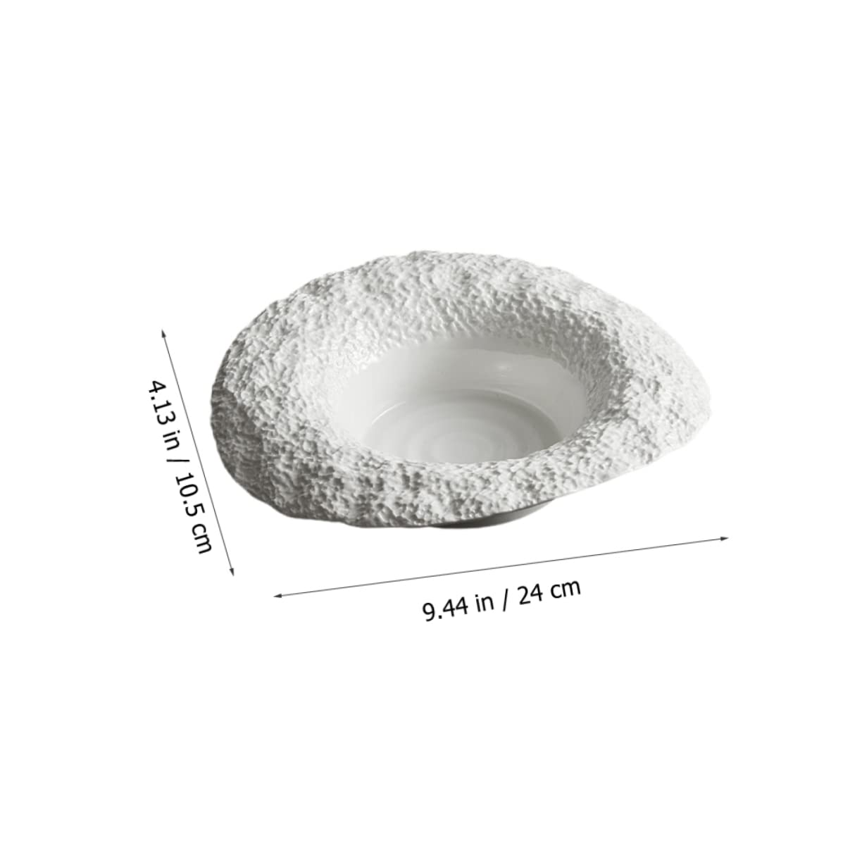 ABOOFAN Bol à Pâtes Chapeau 10 Pouces en Céramique Blanche, Forme Chapeau