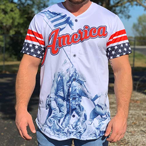 Greater Half Baseball Jersey Custom 2nd Amendment Baseball Jersey (Pequeño-XXXXL) miniatura 2