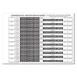 Cherry NCR Confidential Visitor Sign in NCR Duplicate Refill Pack A4 50 Sets for Binder Carbonless