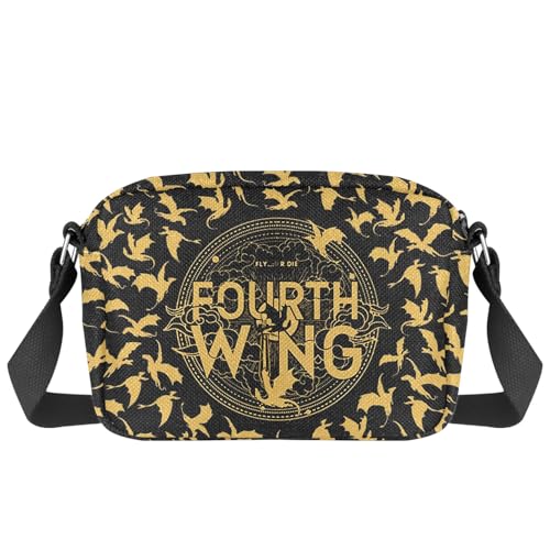 MAOFAED Literary Theme Crossbody Bag, Fantasy Reader Gift, Book Dragon Gift