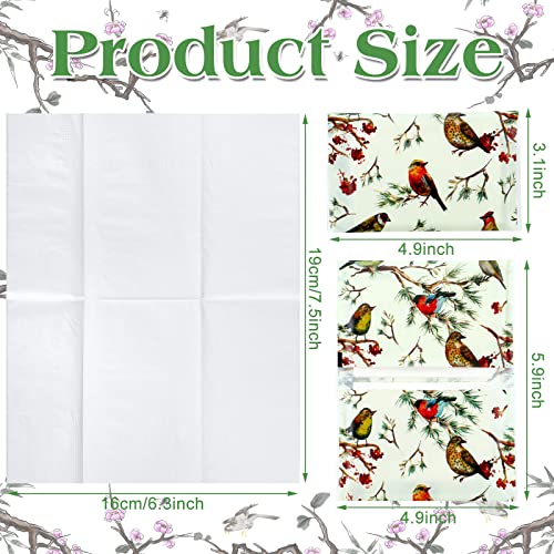 Image of Geyee 50 Pack Travel Tissue Packets Facial Paper Napkins, Birds