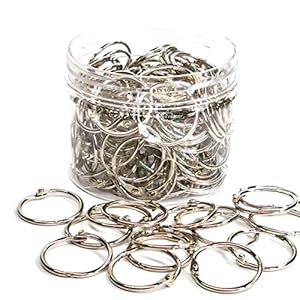 Otylzto-120pcs-Binder-Rings-1-InchMetal-Rings-Book-RingsPaper-Rings-Key-Rings-Binder-Ring-Metal-RingsOffice-Products