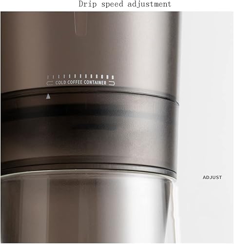 Miniatura 4 de JITEM Cafetera - Gotero de vidrio para café y té, cafetera con filtro de acero inoxidable de flujo de agua ajustable para café o té