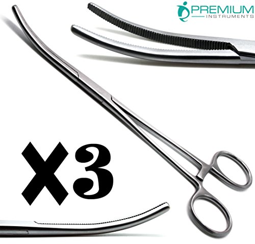 3× Pean Rochester Curved Forcep 8