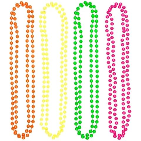 Pack of 4 Neon Beads for 80s Events Cover