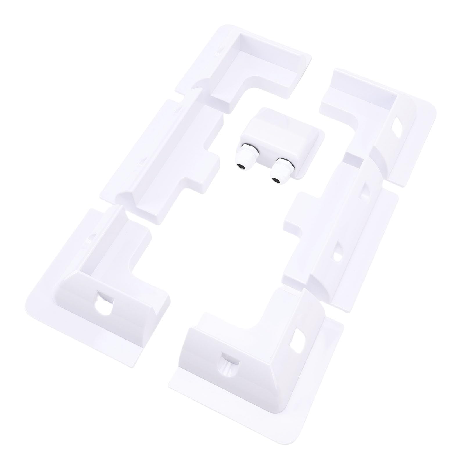 EMUKOEP Set di staffe di montaggio per pannello solare, kit per resistente con staffe angolari in ABS, adatto per veicoli, capannoni, garage, ponti di barche, per tutti i tipi di cavi da 6 mm²