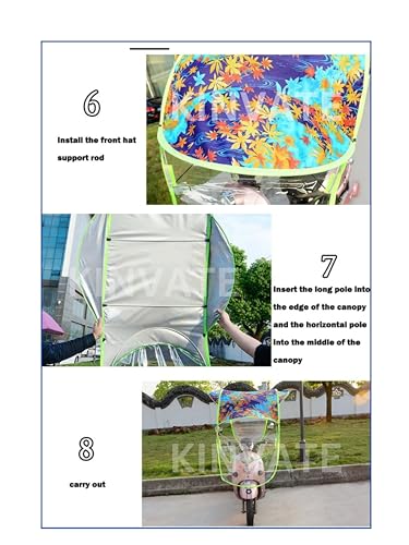 Image of KINVATE Motorcycle Canopy for Universal Motorbikes and Scooters, Bike Umbrella Stand,Universal Fit, Foldable, Bike Umbrella,Protection from UV and Rain,Including It's Fitting Parts (Pink Colour)