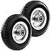 PrimeMatik - Rueda Maciza de Carretilla Anti-pinchazos 2-Pack 70 Kg 8x2.5 203x64 mm para carros y Plataformas de Transporte