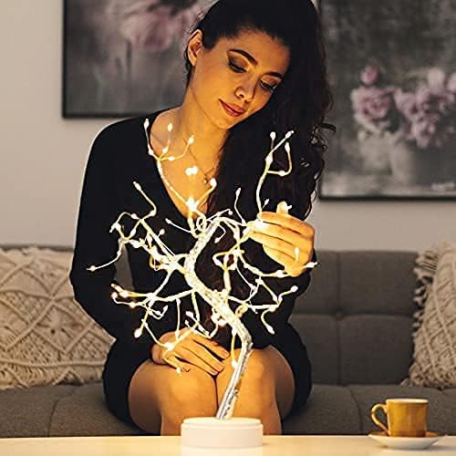 ITICdecor Fairy Tree Table Lamp,Fairy Night Light, DIY Adjustable Branch,108 LED USB Battery Powered Gift for Girls Women Teens Home Room Party Wedding Decoration