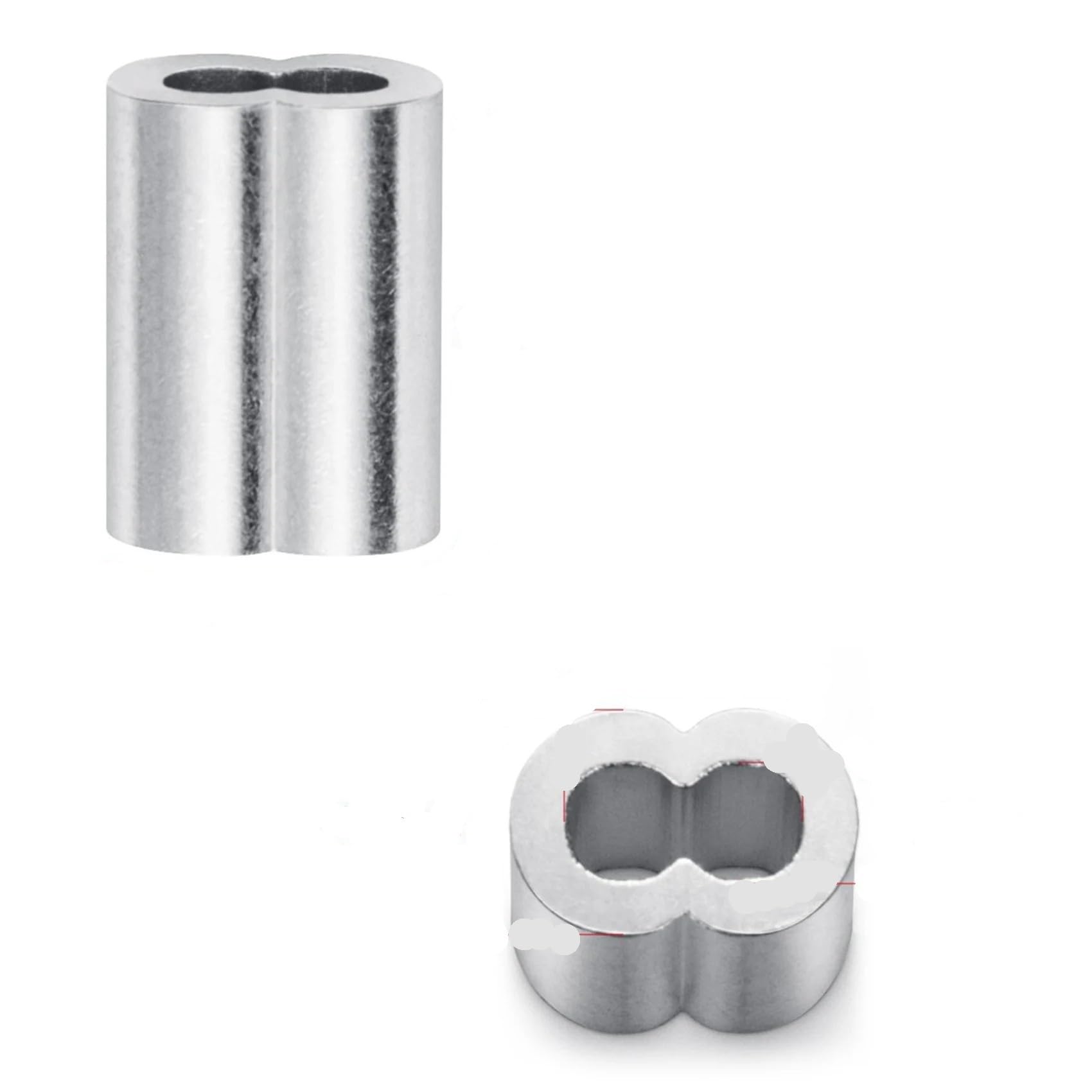 Puntali, Manicotti a crimpare for cavi Set di ghiere in lega alluminio da 200 pezzi for manicotti ad anello for