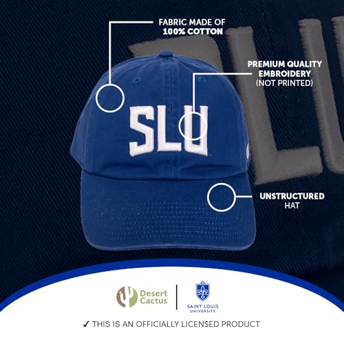 Gorra bordada ajustable azul para adultos miniatura 4