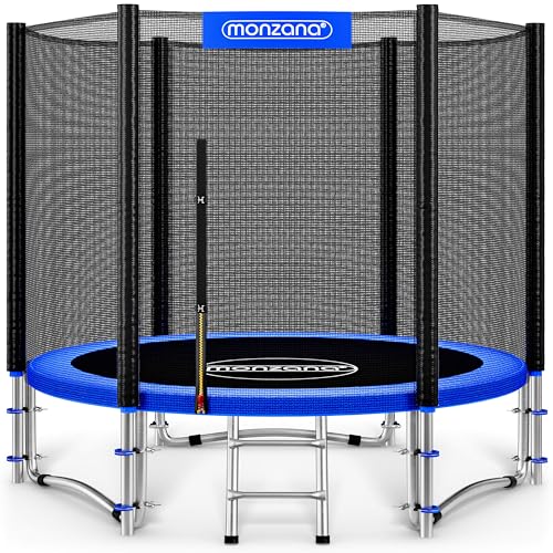 MONZANA® Trampoline extérieur Rond Ø244cm Max. 120kg Set Complet Filet de sécurité Porte...
