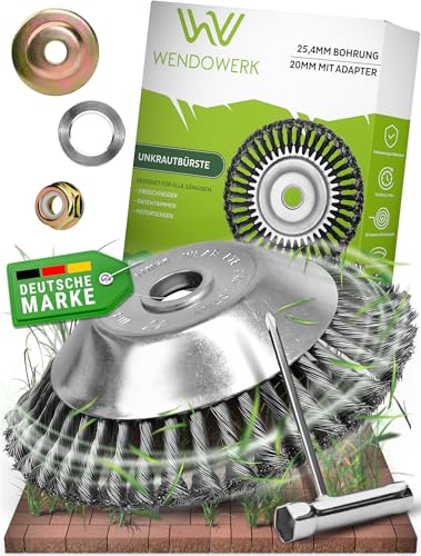 WENDOWERK® Profi Unkrautbürste Freischneider mit 25,4mm Bohrung [2025] -...