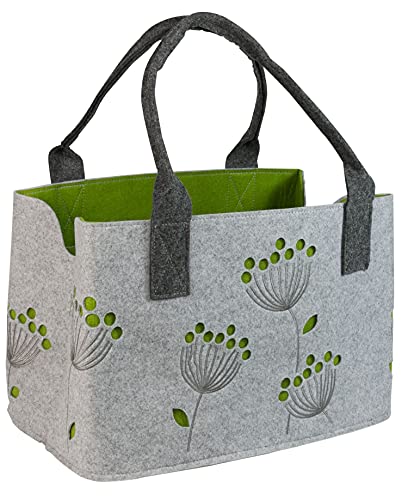 GILDE Filztasche Dillblüte, 41 cm, Einkaufstasche/Holztasche/Strandtasche...