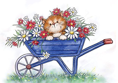 Wild Rose Studio Cat in carriola timbri