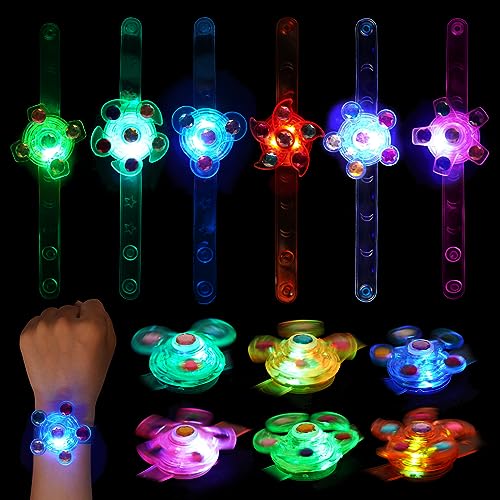 Aomig Juguetes de Fiesta a Granel,14pcs Pulseras Luminosas LED,Favores de Fiesta para Niños,Brillo En Oscuridad Juguetes Cumpleaños Semana Santa Navidad Halloween Favores para Niños, Niñas