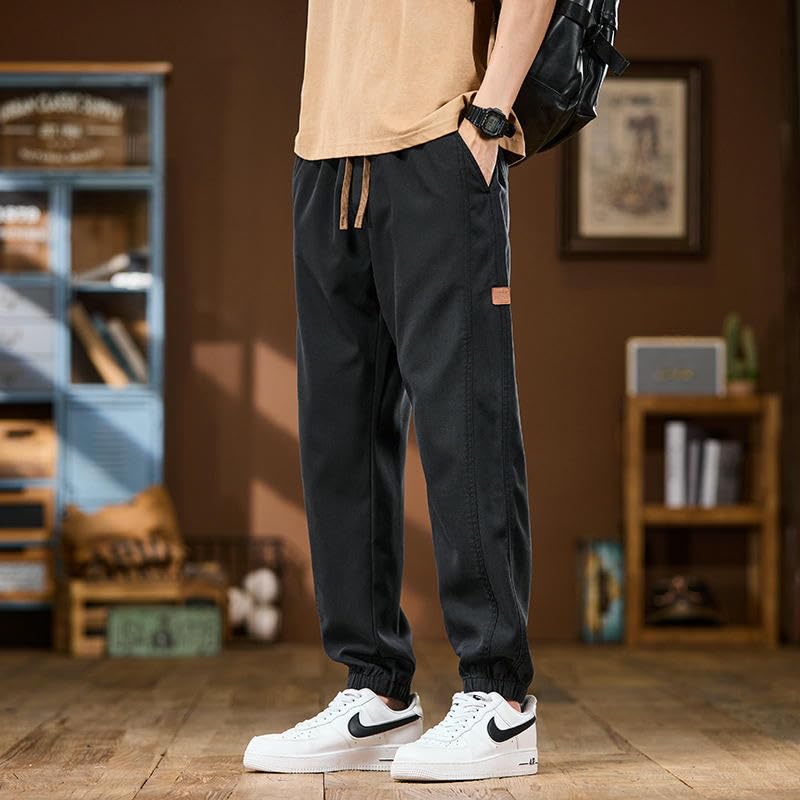 Men's Summer Thin Ice Silk Loose Jogger Versatile Sporty Harem Workwear Casual Pants3