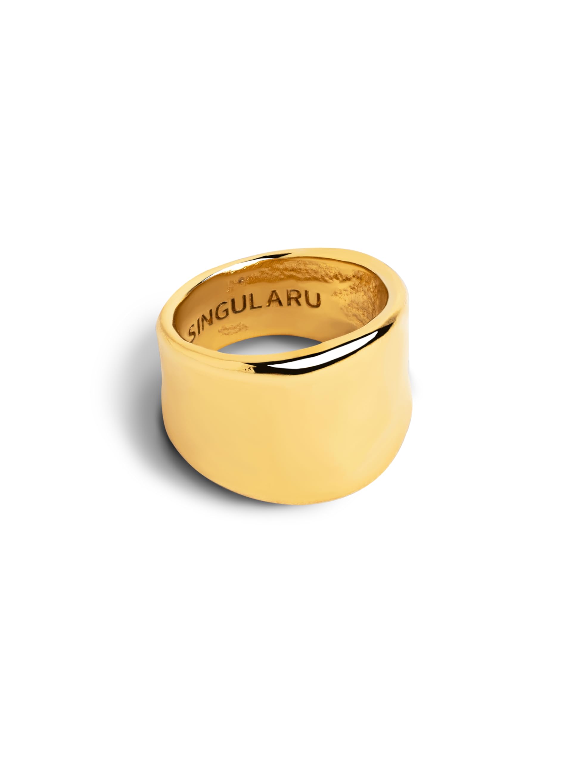 SINGULARU Anillo My Ocean - Anillo de Latón con Acabado Baño en Oro de 18 Kt o en Rodio - Joyas Para Mujer - Hecho en España - Varias Tallas y Acabados