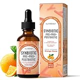 NutraPep Synbiotic Liquid Drops - Probiotic Prebiotic & Postbiotic Supplement for Adults Kids Ages 4+ - Daily Synbiotic for Gut Health Digestive & Immune Support - Vegan Gluten-Free Sugar-Free 2 fl oz