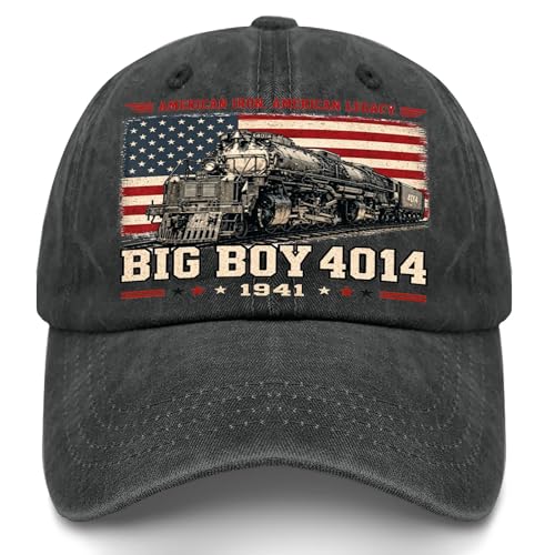 Big Boy 4014 Vintage Steam Locomotive Baseball Cap | Retro Distressed Cotton Dad Hat for Rail Fans Men Women