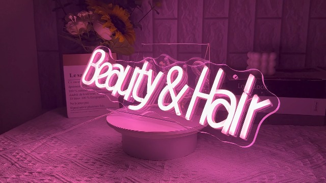 ネオンサイン　ピンク　it's a beautiful day to start Yay It's Wax Day Neon Sign For Spa Beauty Room Nail Brows