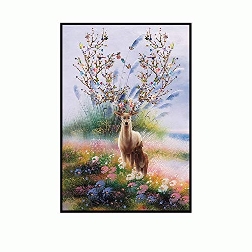 Diamond Painting Cerfs Sika Sublimer un Grand Mur de Salon