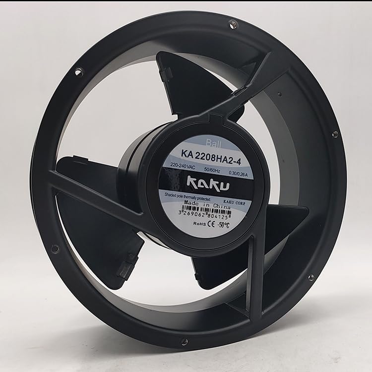 KA2208HA2-4 AC 220V 0.3A/0.26A Ball Bearing High Temperature Resistant Axial Fan