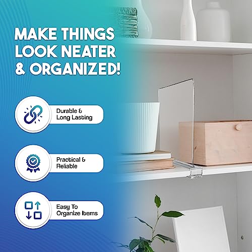 Bigbcart Acrylic Shelf Dividers For Closet Organization - Wood Closet Shelf Organizer | Closet Shelf Divider | Closet Dividers For Shelves, Suitable For Wooden Or Vertical Shelves (8 Pack) #TOP4