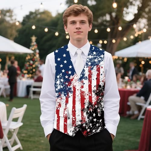 Men's Casual Suit Vest Slim Fit Button Business Dress Waistcoat with Pocket Adjustable Back Strap4