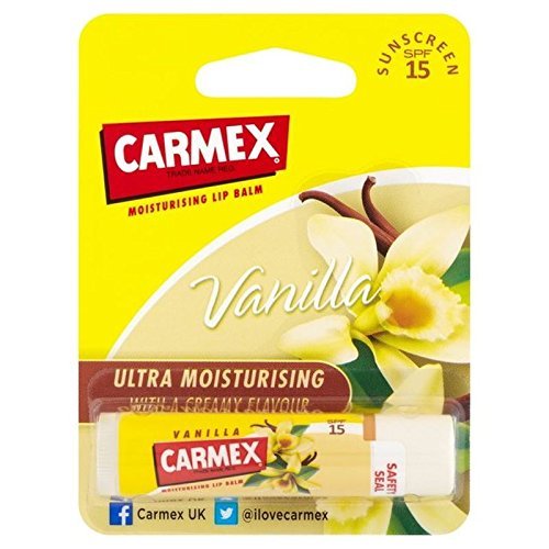 Carmex Premium Stick Vanilla Lip Balm SPF15 4.25g (PACK OF 6)