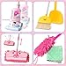 TUZT Kids Cleaning Toys Playset for Ages 2-4, Compact 6-Piece Pretend Vacuum with Light & Sound (No Suction), Animal Broom Mop Set for Toddlers, Apartment-Friendly Educational Role Play Gift
