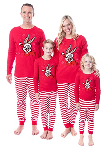 Pyjama Bugs Bunny de Noël cadeau idéal en coton ajusté pour enfant de 10 ans
