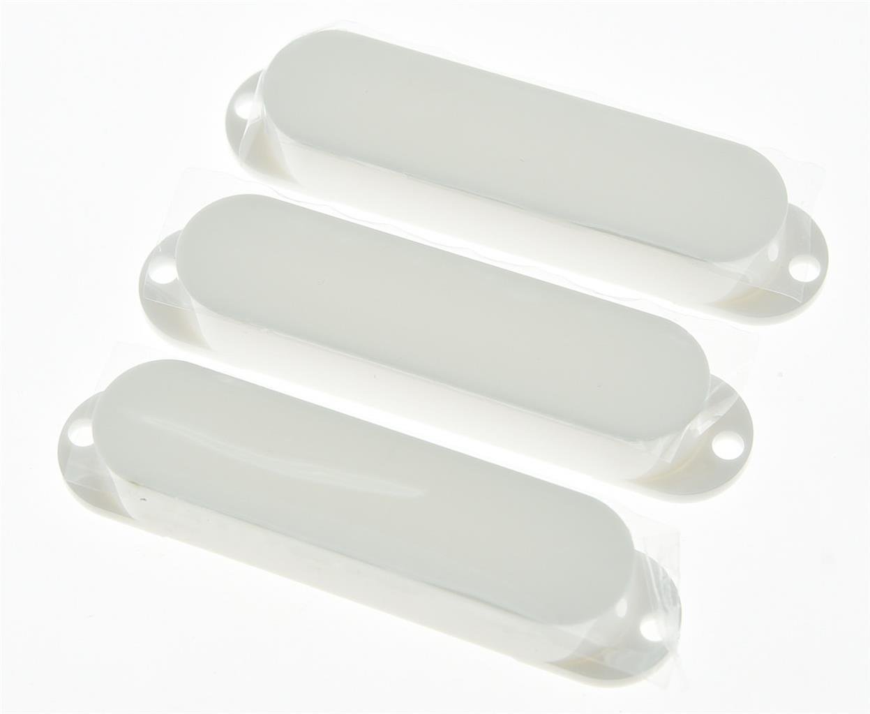 KAISH ST Strat Closed Single Coil Guitar Pickup Cover Sealed Guitar Pickup Covers for Stratocaster/Strat White